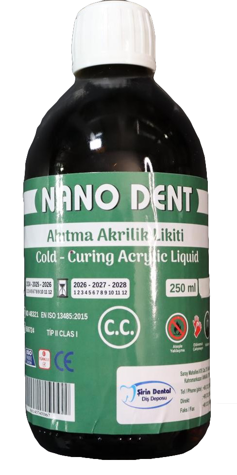 Nano Dent - Soğuk Akıtma Akrilik Likiti (250 ml)