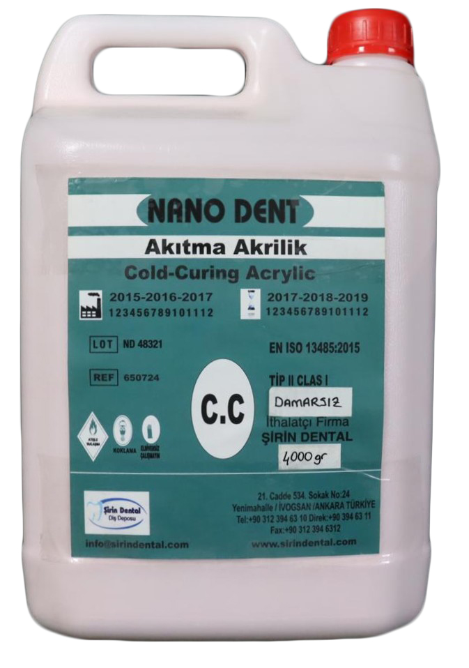 Nano Dent – Soğuk Akıtma Akriliği (Damarsız- 5000 gr)