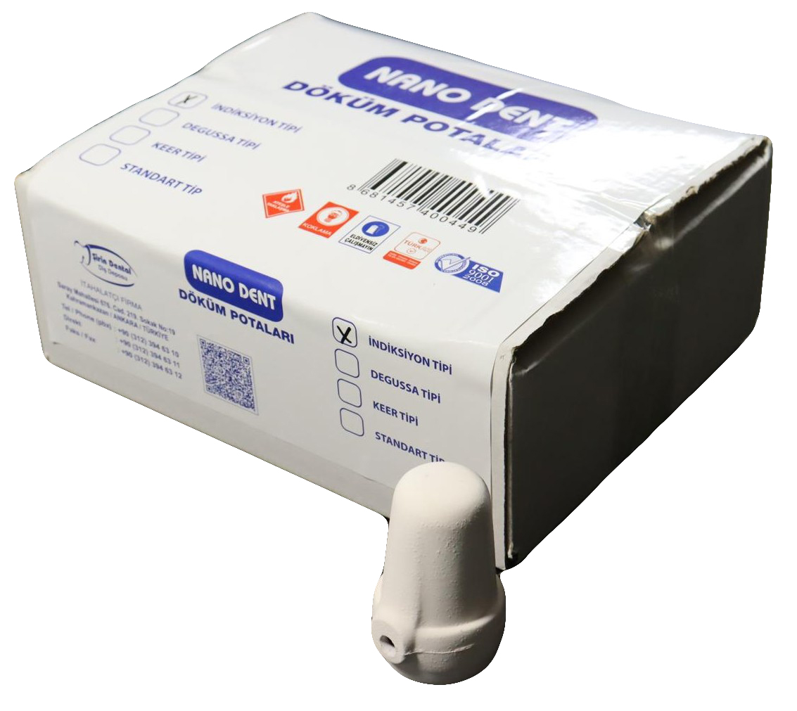 Nano Dent İndüksiyon  Tipi Santrafüj Döküm Potası (20 Adet)