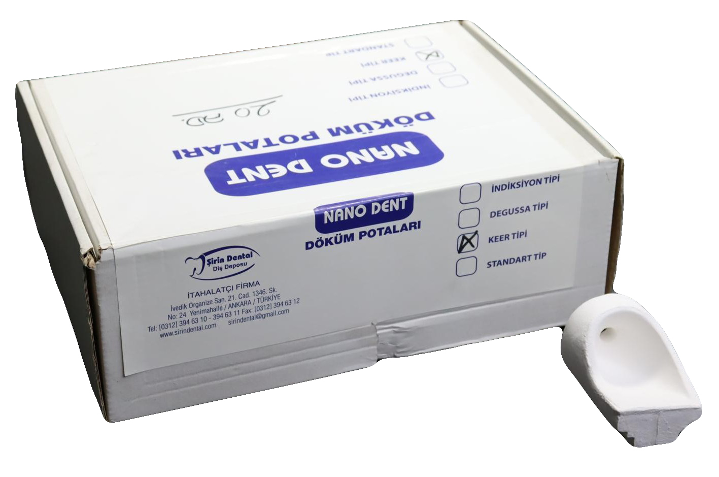 Nano Dent Kerr Tipi Santrafüj Döküm Potası (20 Adet)