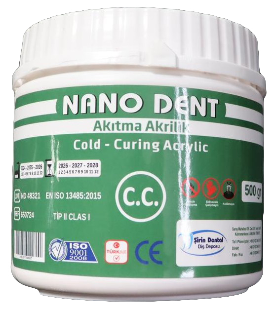 Nano Dent - Soğuk Akıtma Akriliği (Damarlı- 500 gr)