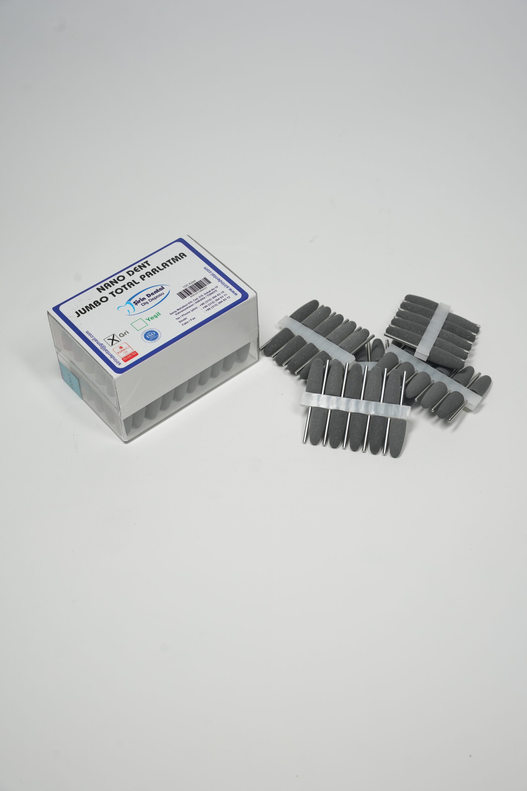 Nano Dent - Jumbo Total Parlatma Lastiği (Gri) (100 Adet)